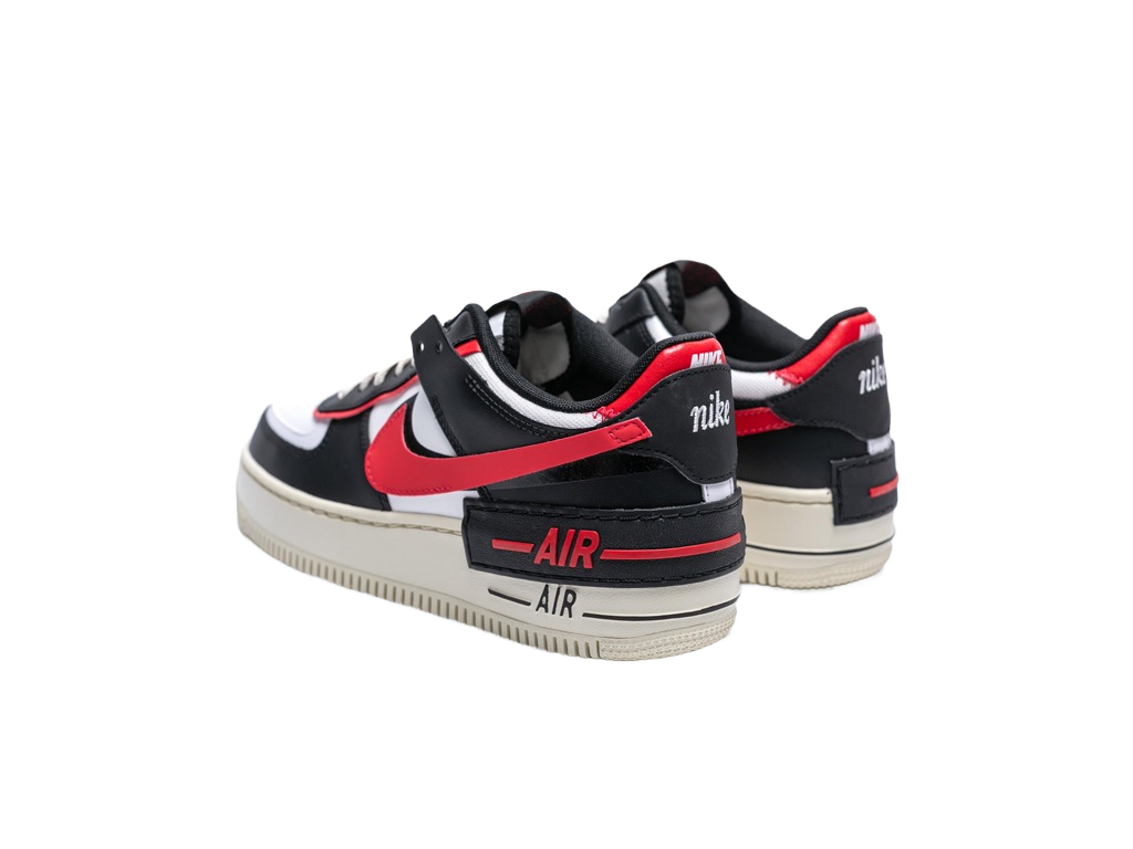 Nike Air Force 1 Low Shadow Summit White University Red Black (Women's)-sneakers-Nike-pikastore.cz