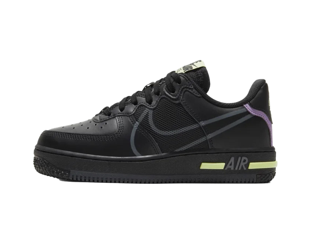 Nike Air Force 1 React GS Triple Black-Nike-pikastore.cz