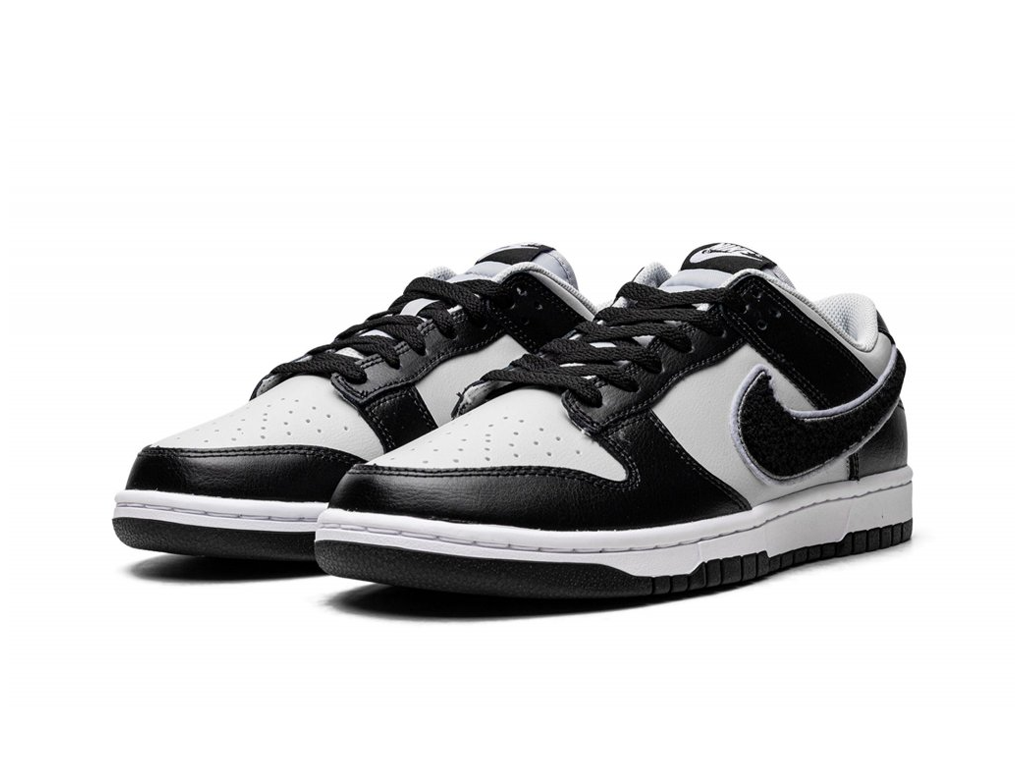 Nike Dunk Low Chenille Swoosh - Black Grey Fog-Nike-pikastore.cz