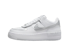 Nike Wmns Air Force 1 Shadow White Metallic Silver 