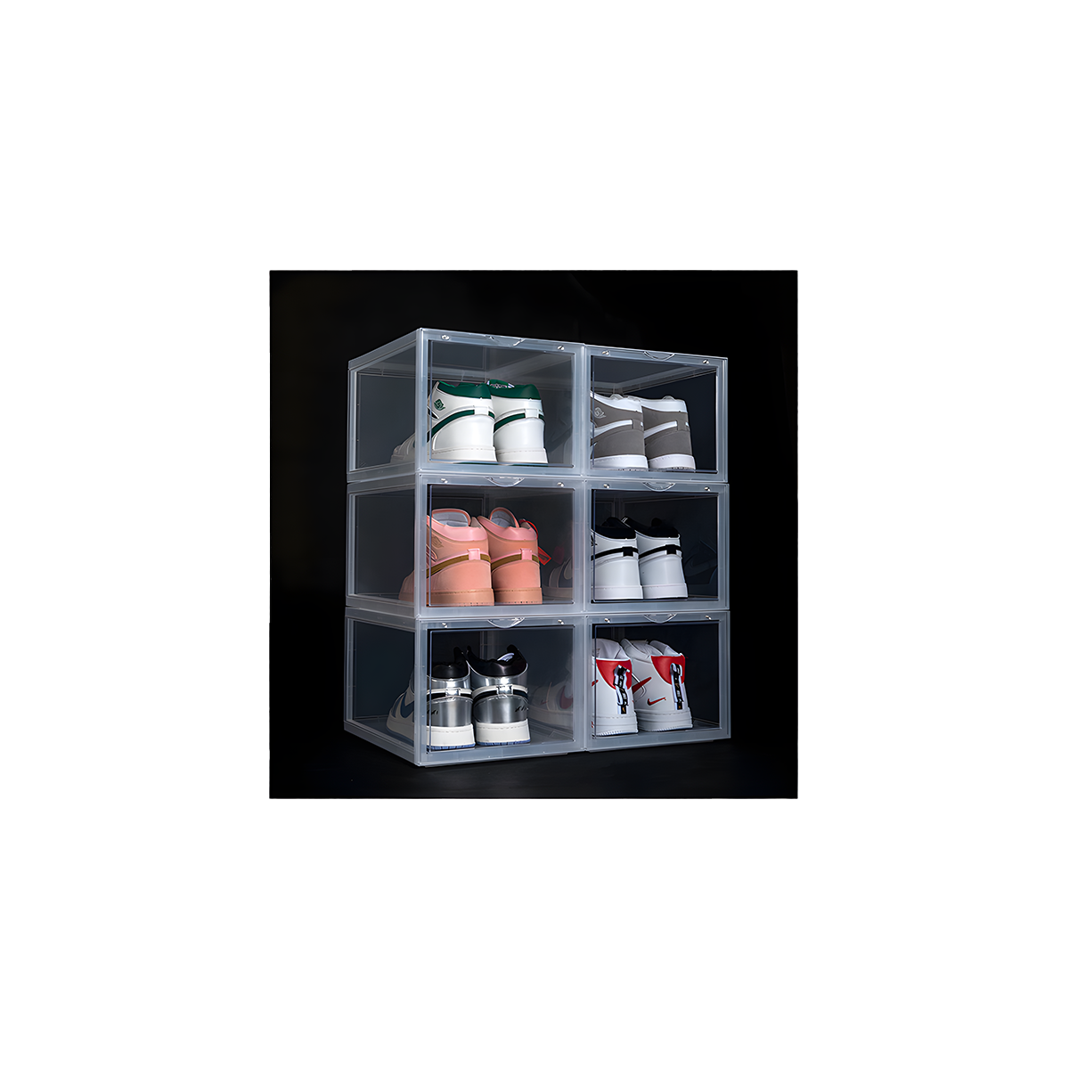 Průhledné boxy na tenisky