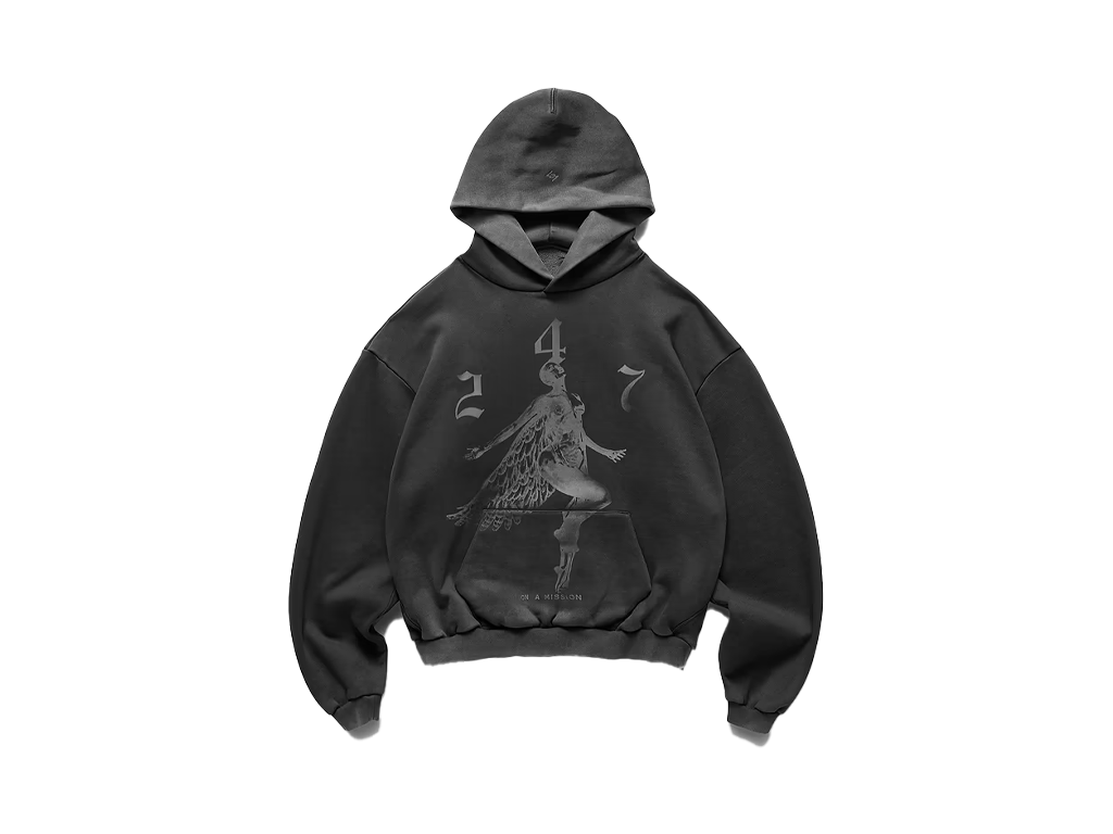 Represent 247 Fallen Angel Graphic Hoodie Vintage Black-Represent-pikastore.cz