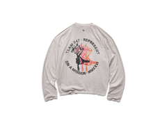Represent 247 Torch Boxy Long Sleeve T-Shirt Bleach Wash