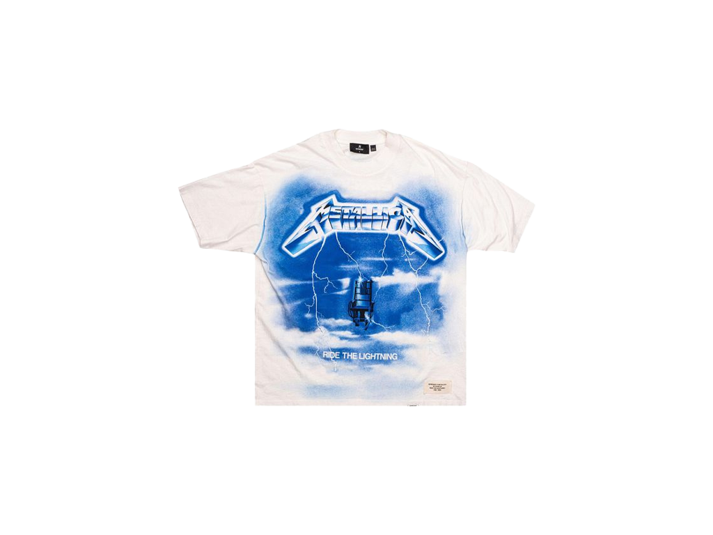 Represent Clo Metallica Ride the Lightning T-Shirt Flat White-Represent-pikastore.cz