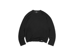 Represent Initial Sheer Rib Long Sleeve T-Shirt Jet Black