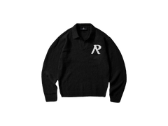 Represent Knitted Boucle Polo Jet Black
