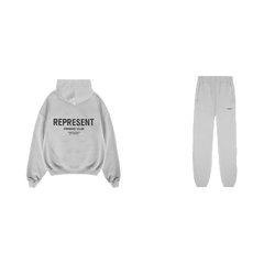 Represent Owners Club Hoodie + Sweatpants Ash Gray - SET