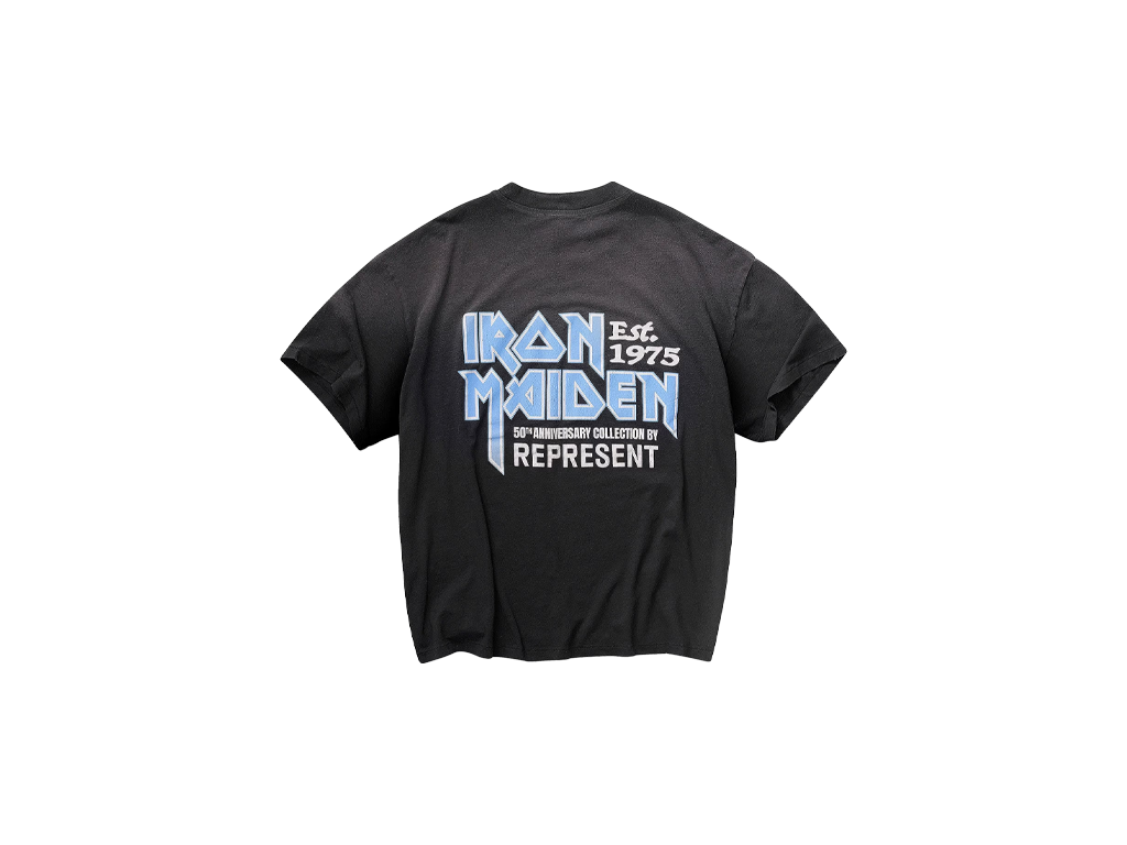 Represent X Iron Maiden Anniversary T-Shirt Stained Black-Represent-pikastore.cz