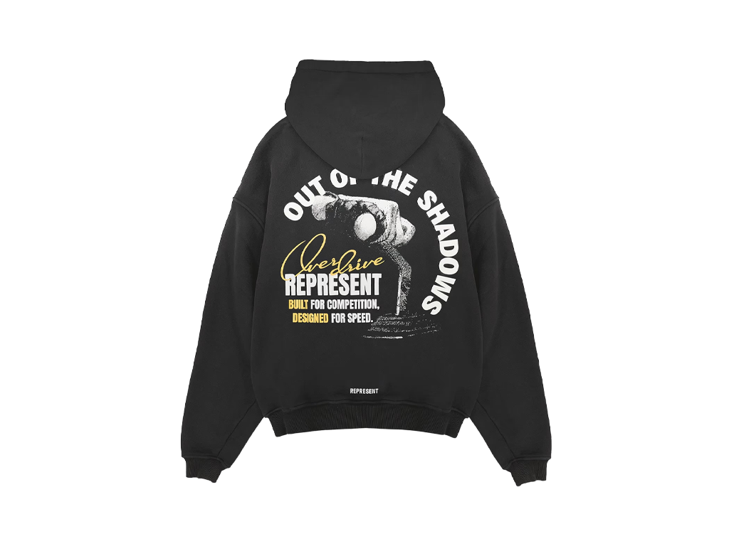 Represent Out Of The Shadows Hoodie Stained Black-Represent-pikastore.cz