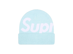Supreme Big Logo Beanie (FW25) Light Blue