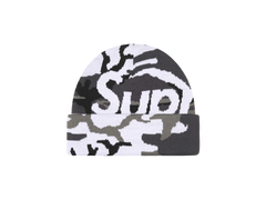 Supreme Camo Big Logo Beanie Snow Camo