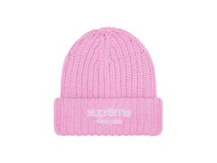 Supreme Chunky Rib Classic Logo Beanie Pink