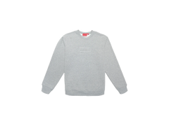 Supreme Cutout Logo Crewneck Heather Grey
