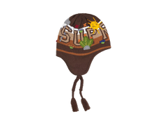 Supreme Felt Applique Earflap Beanie Brown