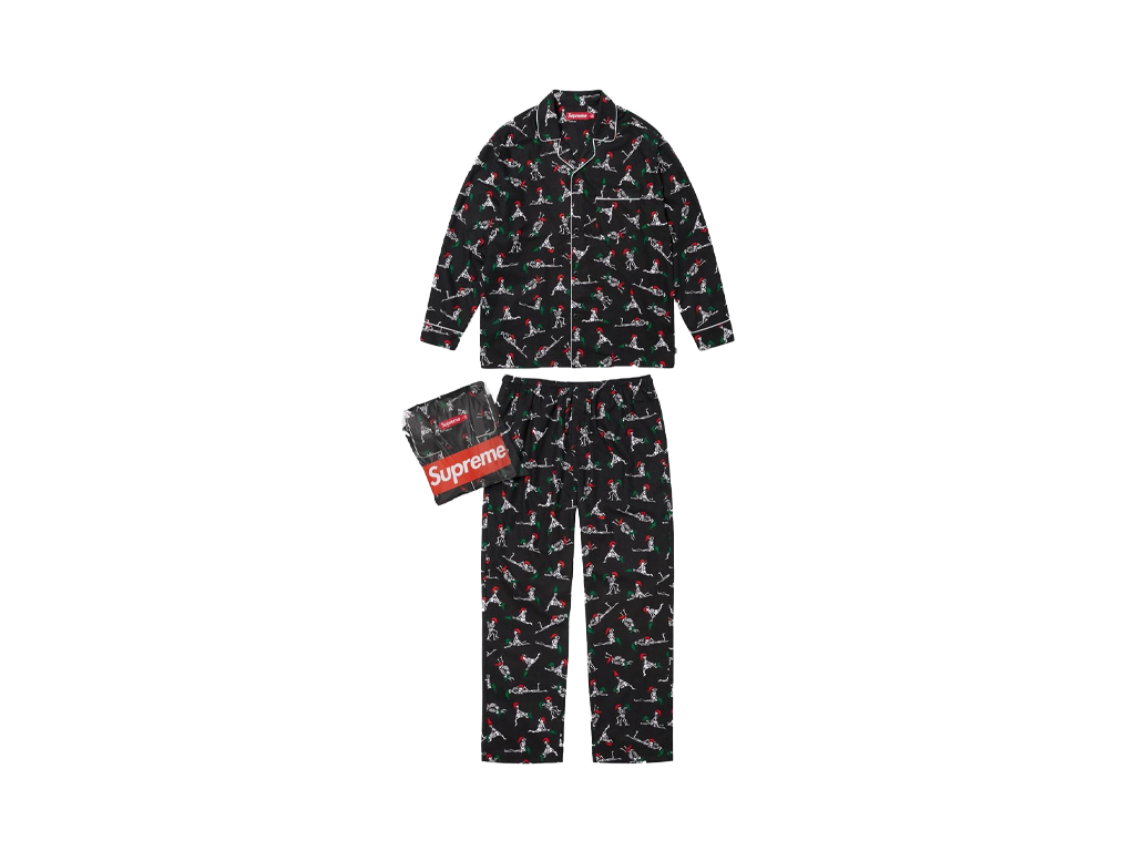 Supreme Hanes Holiday Pajama Set Black-Supreme-pikastore.cz
