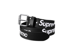 Supreme Repeat Leather Belt (FW25) Black