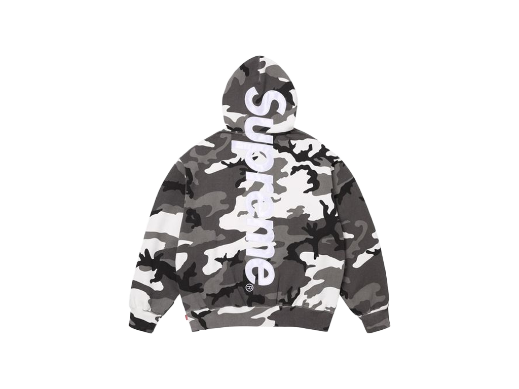 Supreme Satin Applique Hooded Sweatshirt (SS26) Snow Camo-Supreme-pikastore.cz