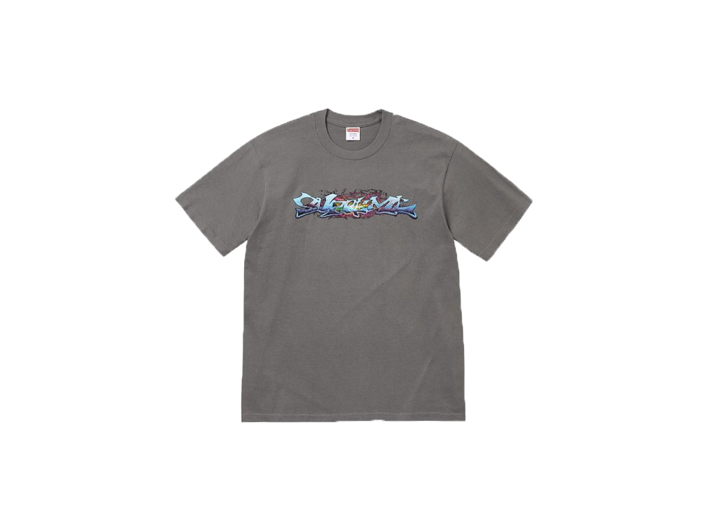 Supreme Tag Tee Charcoal