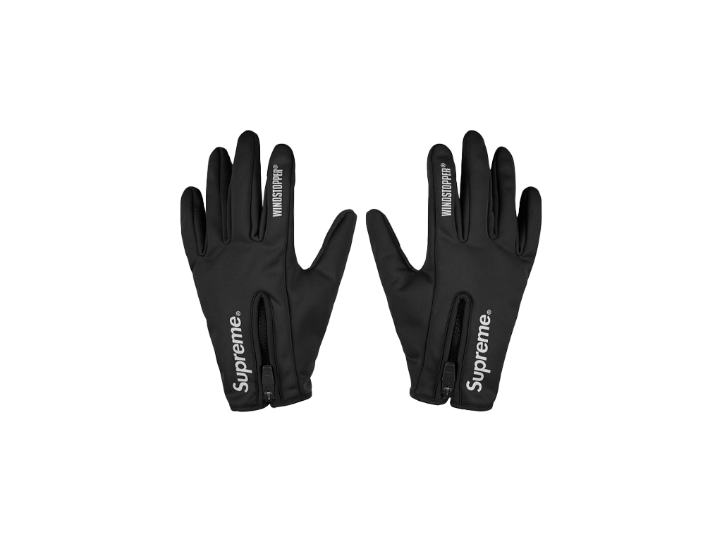 Supreme WINDSTOPPER Zip Gloves (FW25) Black-Supreme-pikastore.cz