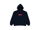 Supreme Box Logo Hooded Sweatshirt Navy-Supreme-pikastore.cz
