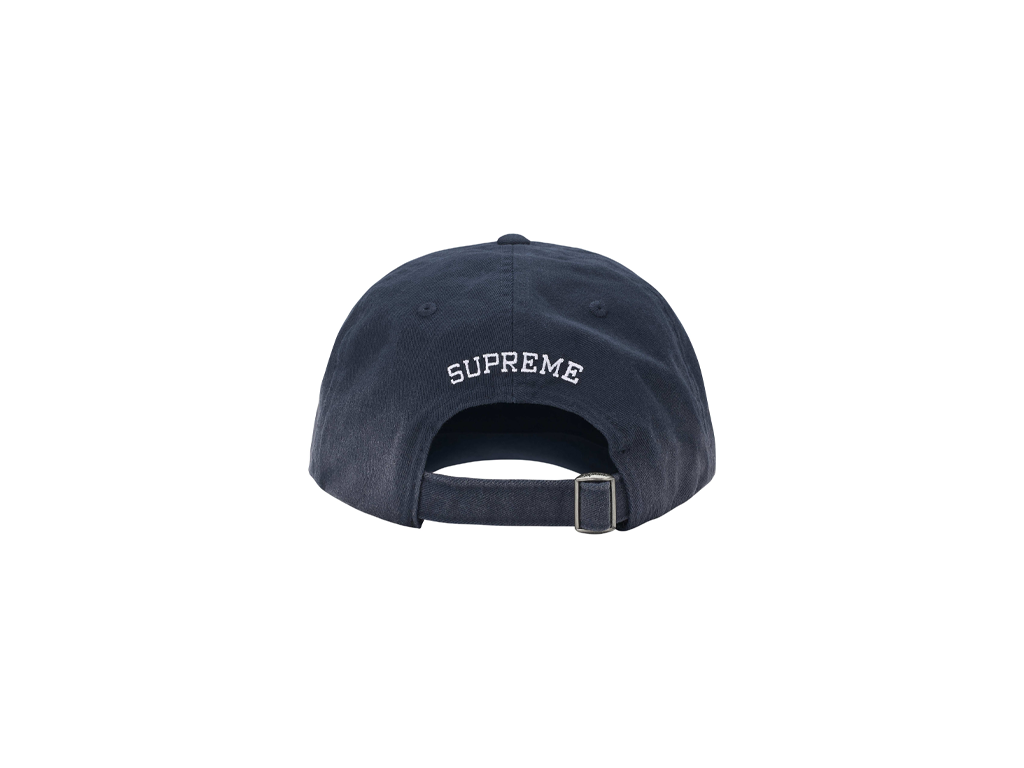 Supreme Leather Applique 6-Panel Navy-Supreme-pikastore.cz