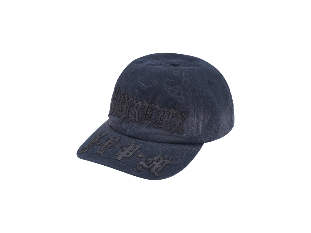 Supreme Leather Applique 6-Panel Navy-Supreme-pikastore.cz