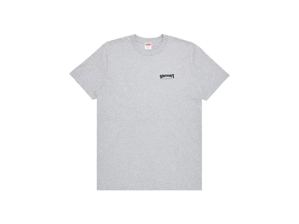 Supreme Thrasher Cross Tee Ash Grey-Supreme-pikastore.cz