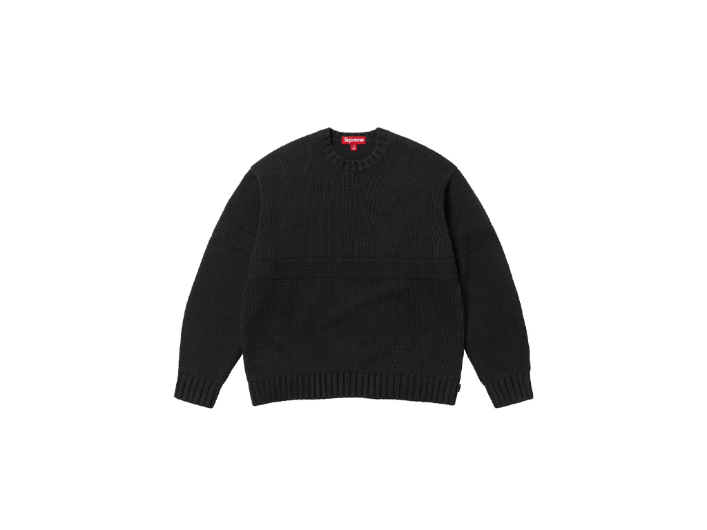 Supreme Tonal Applique Sweater Black-Supreme-pikastore.cz