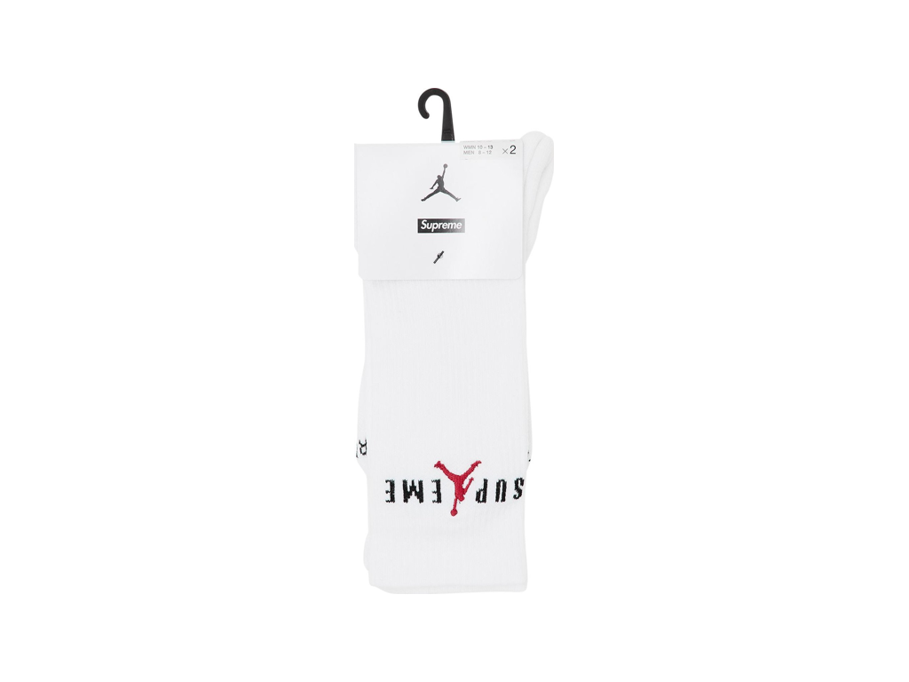 Supreme x Jordan Crew Socks (2 Pack) White-Supreme-pikastore.cz