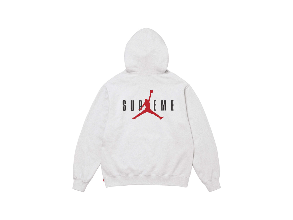 Supreme x Jordan Hooded Sweatshirt Ash Grey-Supreme-pikastore.cz