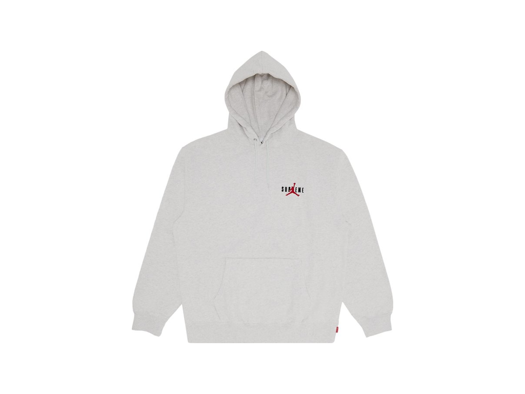 Supreme x Jordan Hooded Sweatshirt Ash Grey-Supreme-pikastore.cz