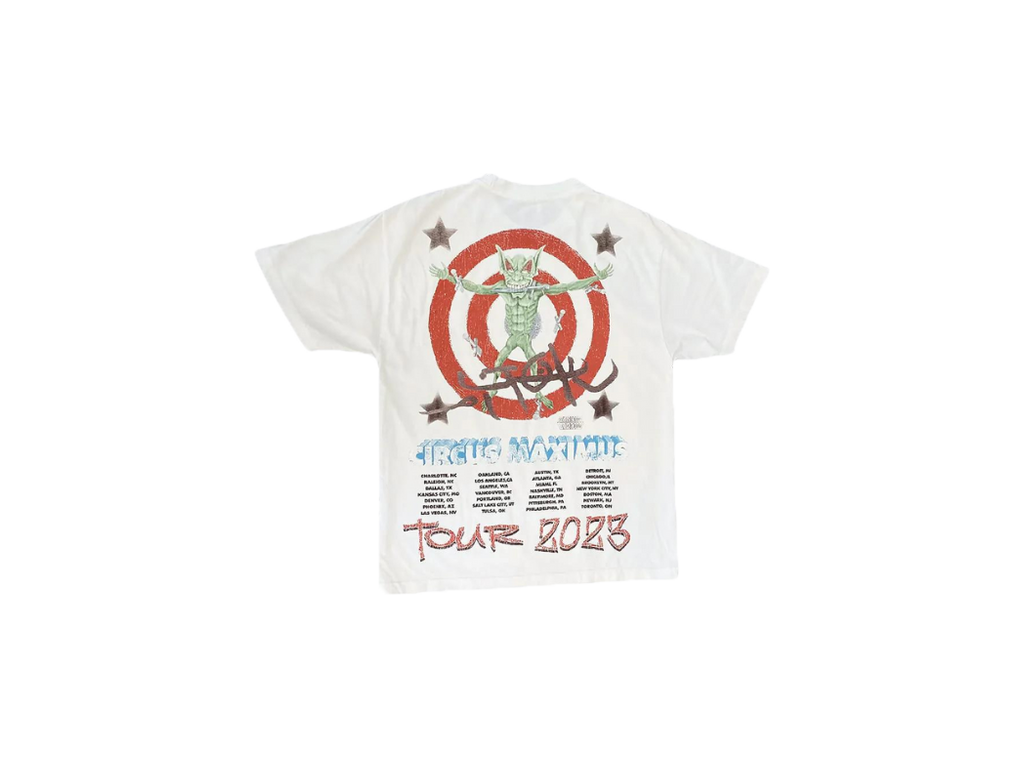 Travis Scott Utopia Circus Maximus 2023 Tour III Tee White-Travis Scott-pikastore.cz
