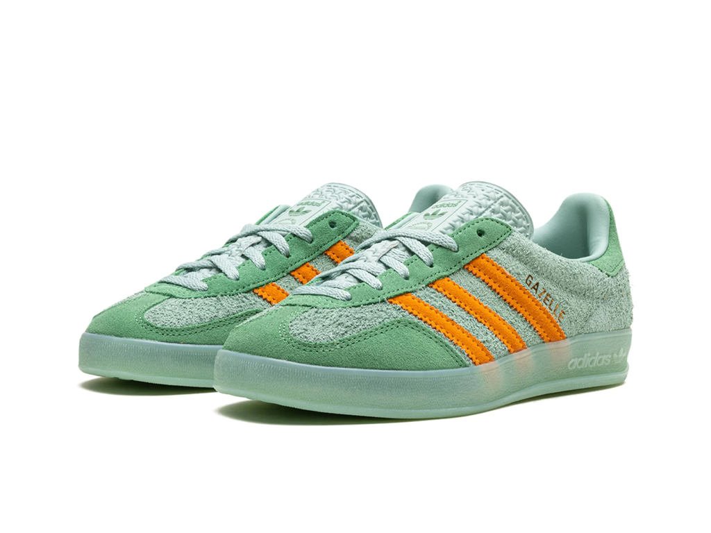 Wmns Gazelle Indoor Hazy Green Crew Yellow-Adidas-pikastore.cz
