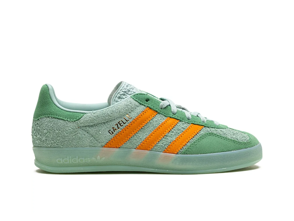 Wmns Gazelle Indoor Hazy Green Crew Yellow-Adidas-pikastore.cz
