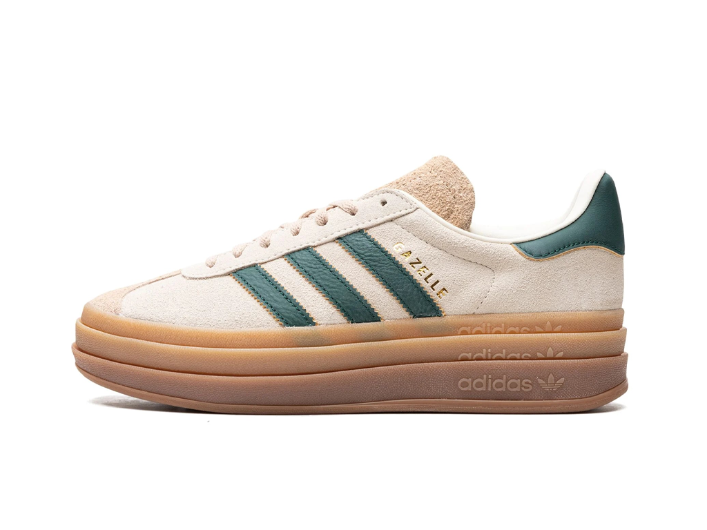 Adidas Gazelle Bold Magic Beige Collegiate Green (Women's)-sneakers-Adidas-pikastore.cz