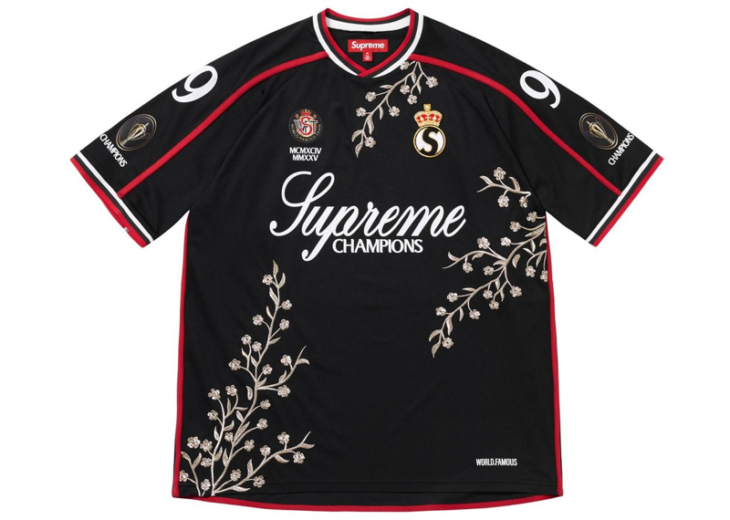 Supreme Floral Soccer Jersey Black