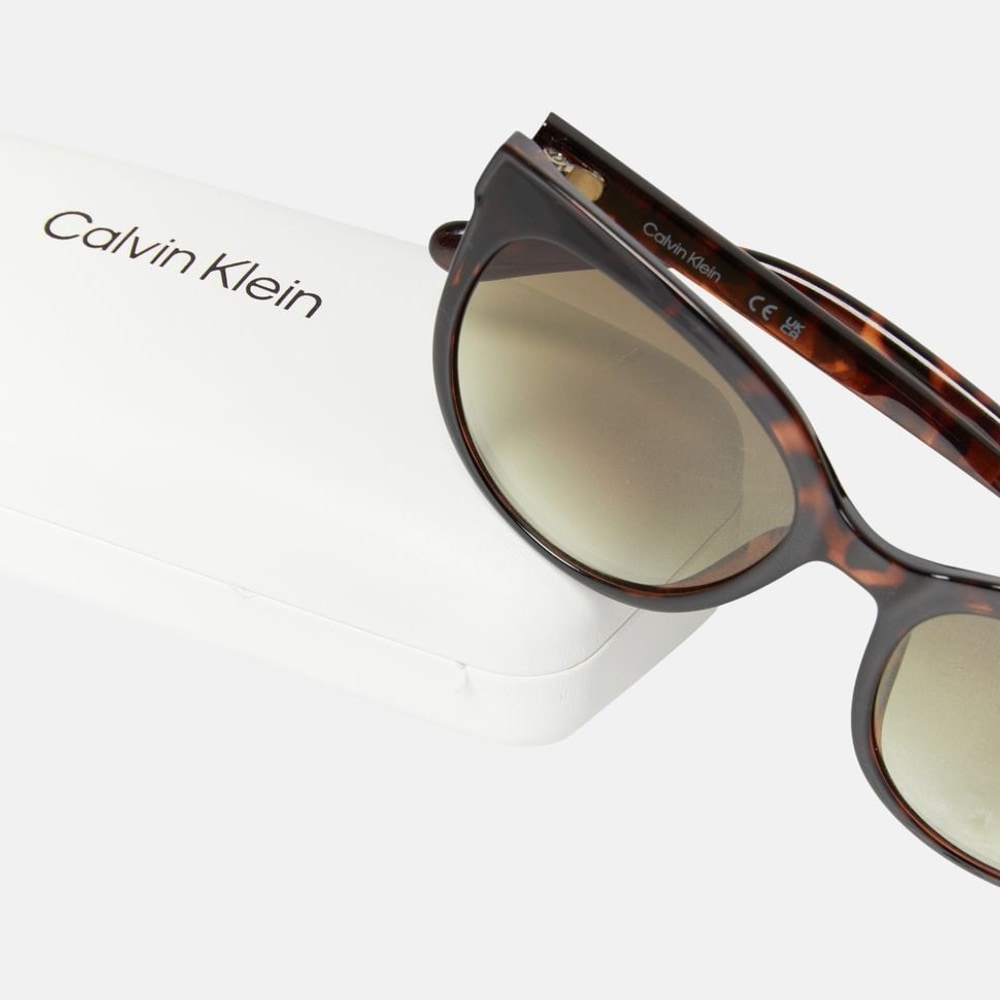 Calvin Klein Sunglasses Dark Brown – glasögon – foto 3 av 4