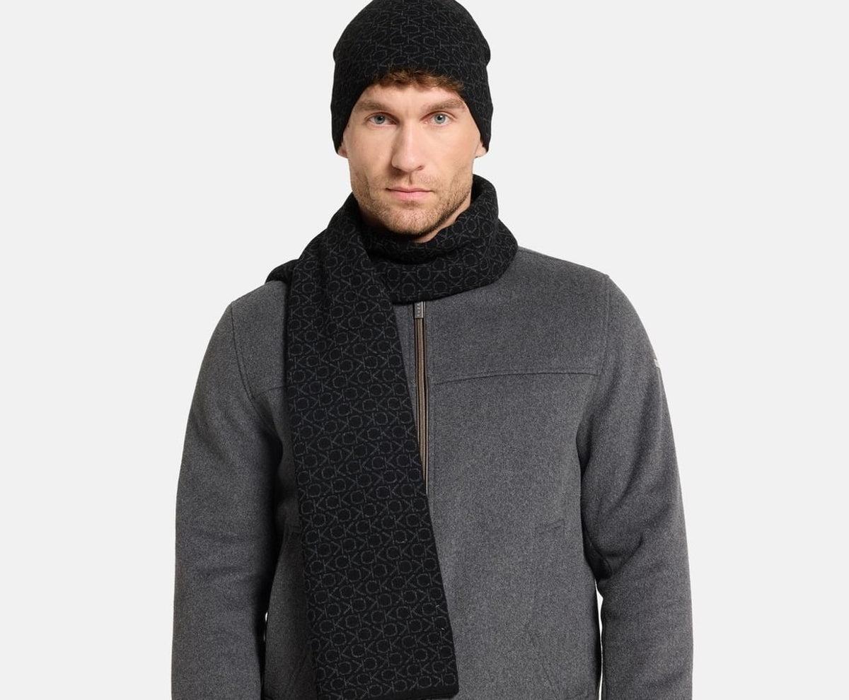 Calvin Klein Wool-blend scarf Black – аксесоари – снимка 3 от 3