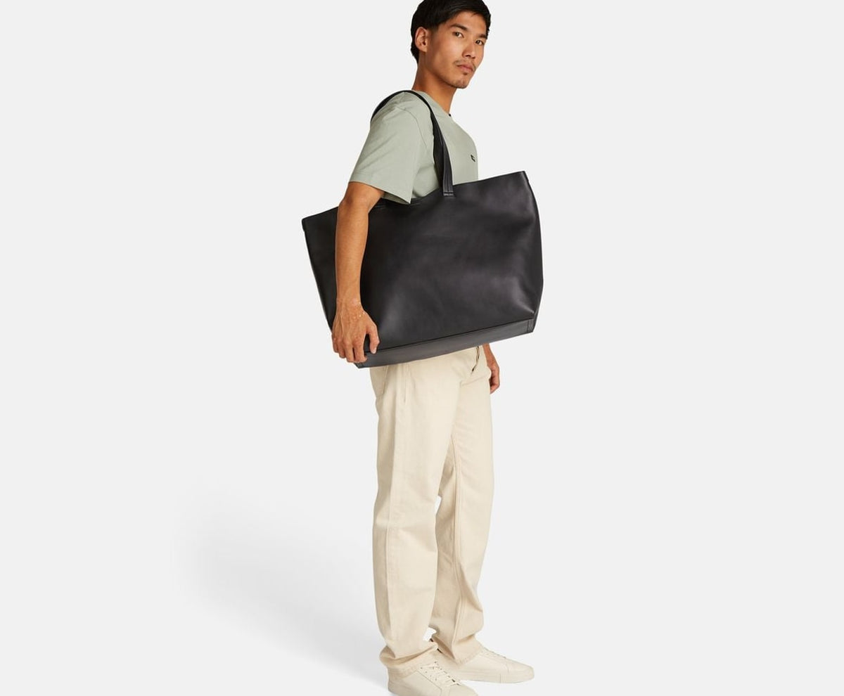 Calvin Klein Leather tote bag Black – taske – foto 5 af 5