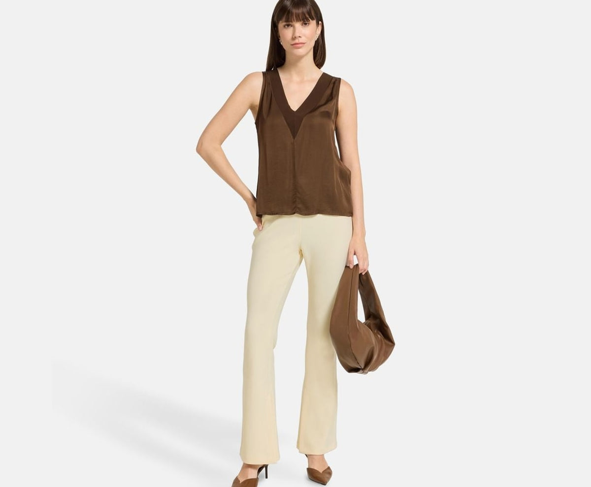 Calvin Klein Flared trousers Pink – pantaloni – fotografia 5 din 5