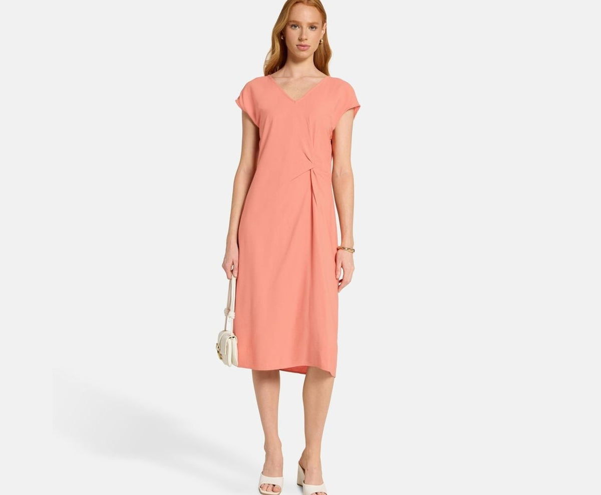 Calvin Klein Midi dress Orange – ruházat – fotó 5/5