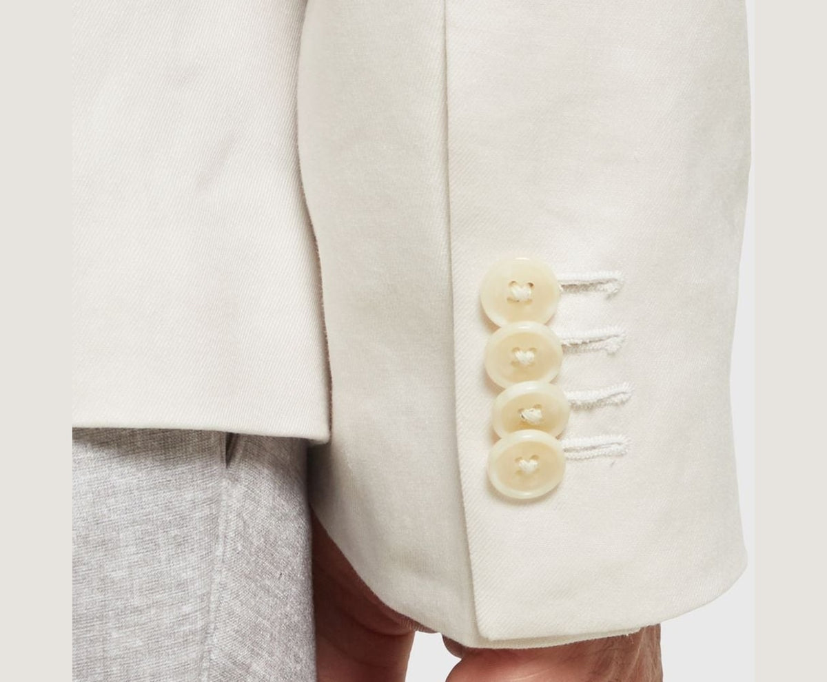 Calvin Klein Linen-blend suit jacket Ecru – яке – снимка 6 от 6
