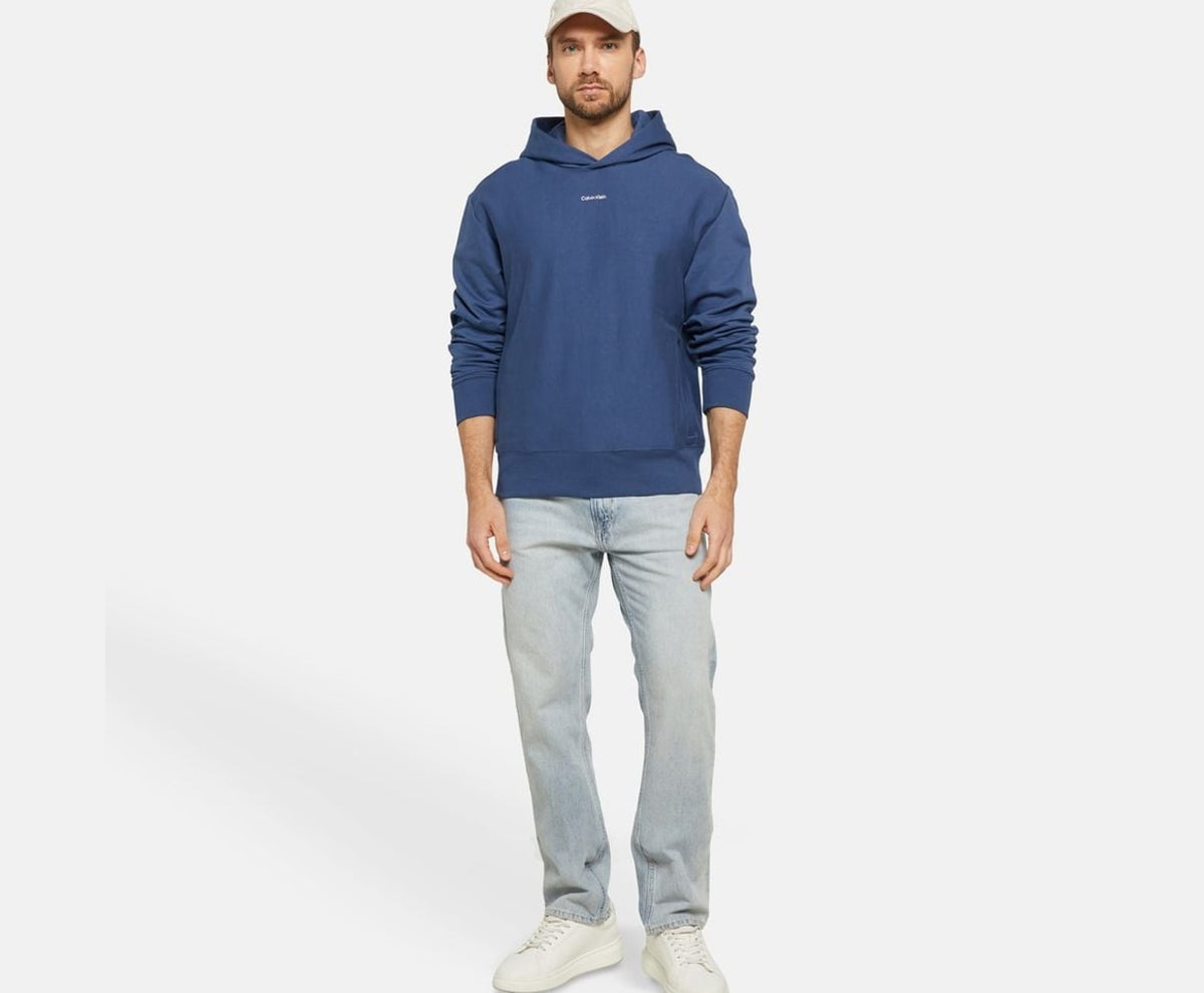 Calvin Klein Hoodie Dark Blue – hanorac – fotografia 5 din 5