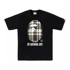 Bape Check By Bathing Ape Tee Black (šedá kostka)