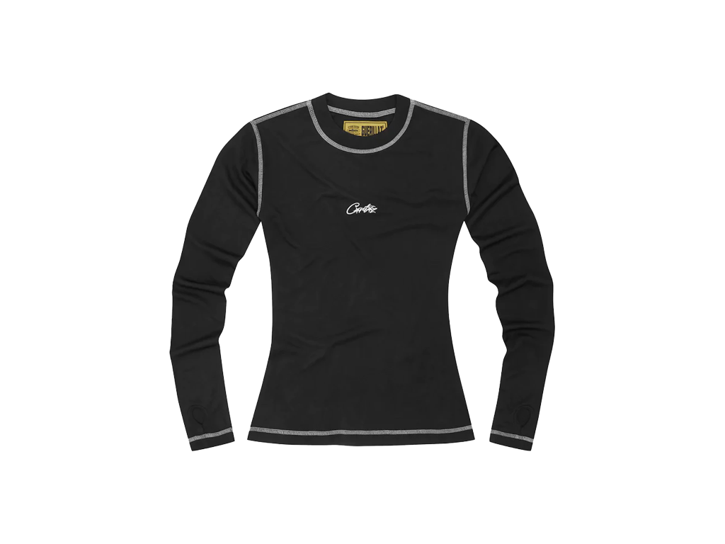 Corteiz Women's Mesh Longsleeve Black-Corteiz-pikastore.cz