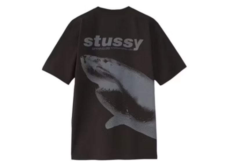 Stussy Shark Pigment Dyed Tee Faded Black