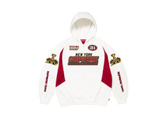 Supreme Football Zip Up Hooded Sweatshirt (FW25) White