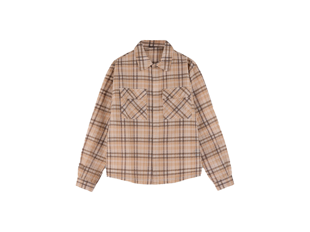 Represent Sheer Flannel Shirt Brown Check – košile