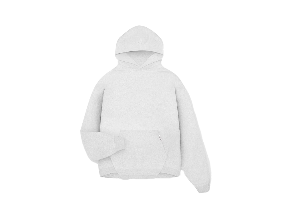 Represent Initial Boxy Hoodie Ice Grey Marl