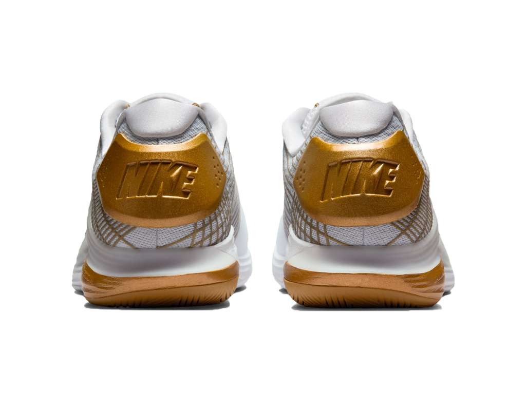 Nike Court Air Zoom Vapor 12 Hypersmash HC White Pure Platinum Metallic Gold – sportcipő – fotó 3/3